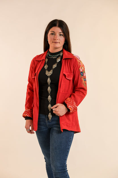 Floral Patched Jacket