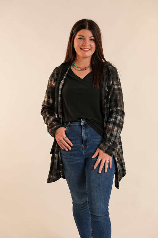 Bleached Plaid Jacket