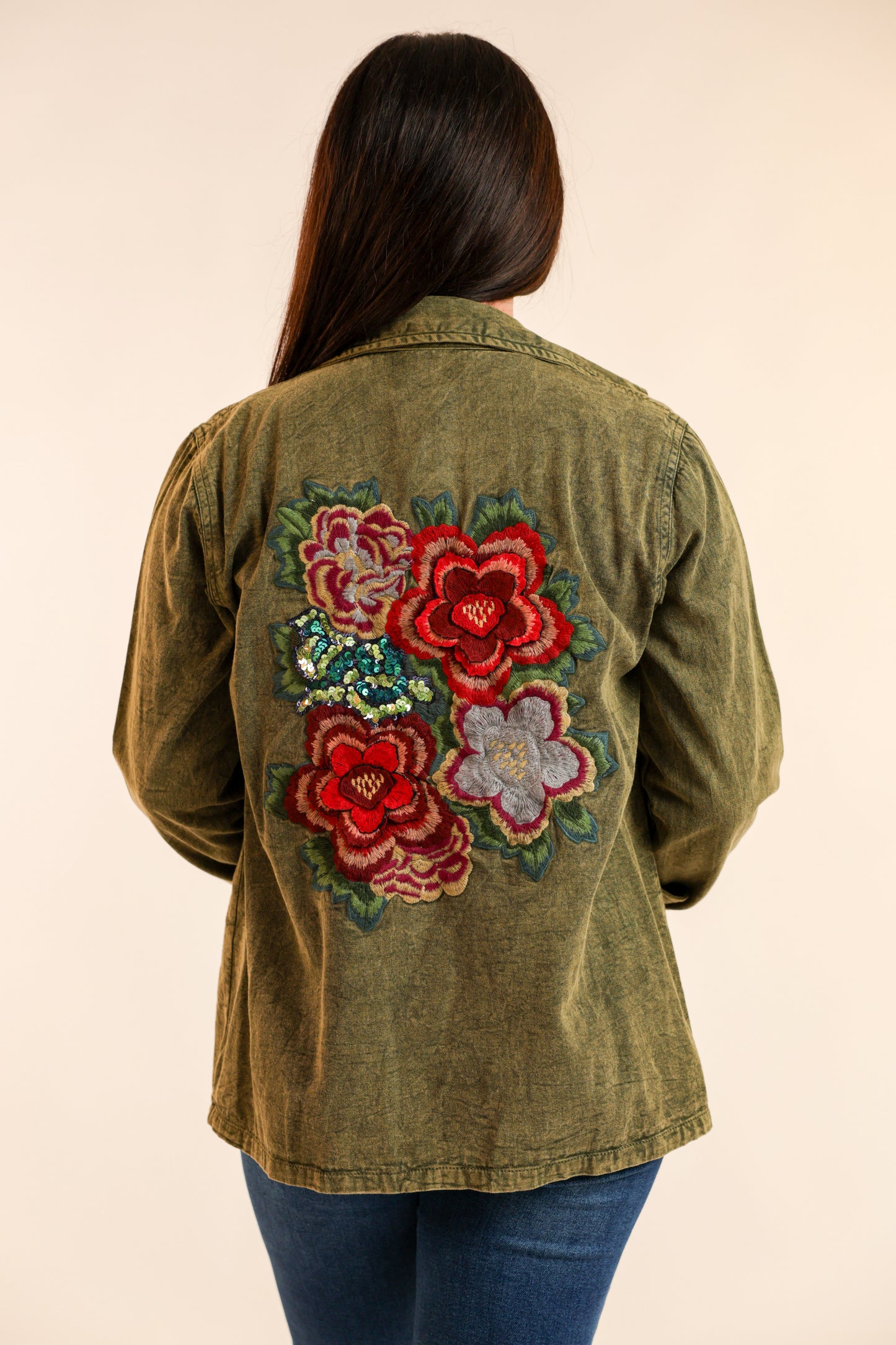 Floral Patched Jacket