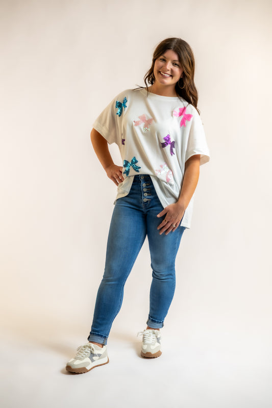 Sequins Bow Top