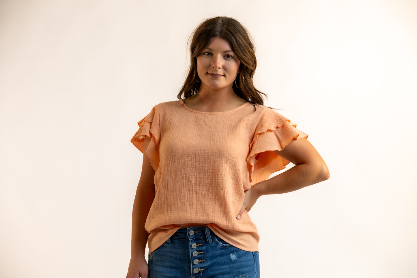 Ruffle Sleeve Top