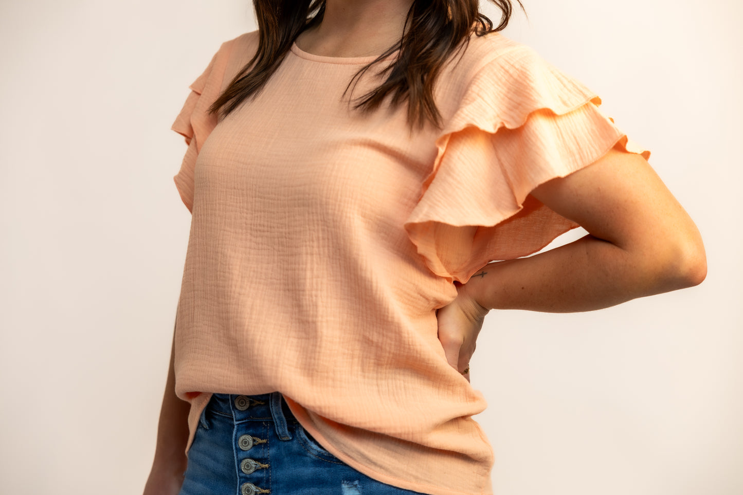 Ruffle Sleeve Top